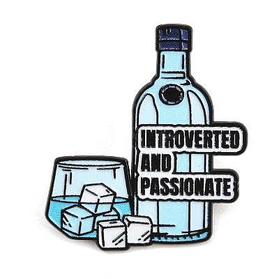 Vodka INTROVERTED AND PASSIONATE Enamel Brooches LS-JEWB-I063-02EB-05-1