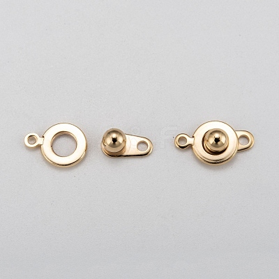 201 Stainless Steel Snap Clasps X-STAS-I137-06G-1