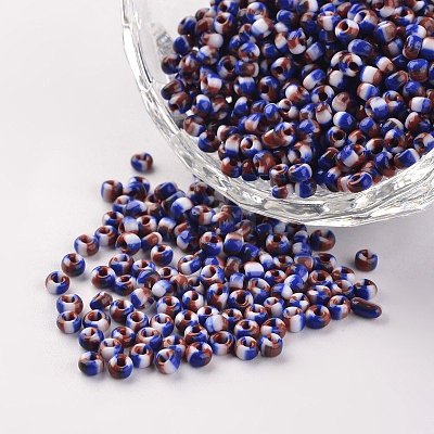 8/0 Opaque Colours Seep Glass Beads X-SEED-M007-16-1