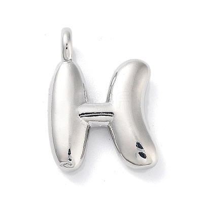 Rack Plating Brass Balloon Letter Pendants LS-KK-C050-01P-H-1