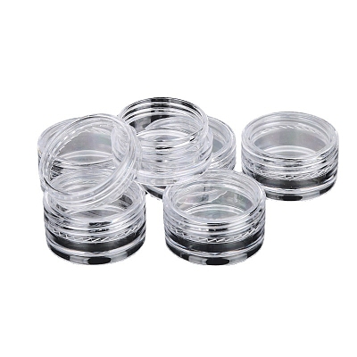 Transparent Plastic Empty Portable Facial Cream Jar CON-PW0001-001-1