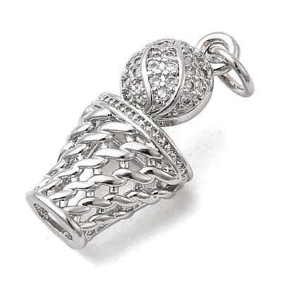 Brass Micro Pave Cubic Zirconia Pendants LS-KK-H092-09B-P-1