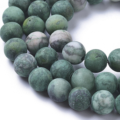 Natural Map Stone Picasso Jasper Beads Strands G-F668-18-6mm-1
