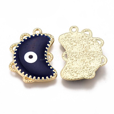 Eco-Friendly Alloy Enamel Pendants ENAM-N050-26A-NR-1