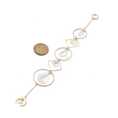 Electroplate Glass Star & Teardrop Window Hanging Suncatchers HJEW-JM00849-1