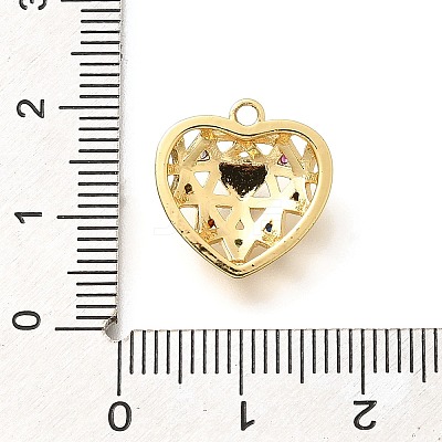 Brass Micro Pave Cubic Zirconia Pendants KK-U048-09G-1