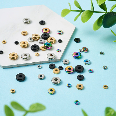 60Pcs 12 Style 304 Stainless Steel Spacer Beads STAS-PJ0001-34-1