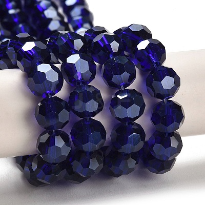 Electroplate Glass Bead Strands EGLA-R015-8mm-3-1