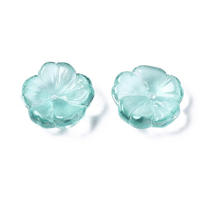 Transparent Spray Painted Glass Beads GLAA-Q089-003-F001-1