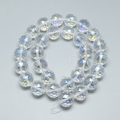 Electroplate Glass Bead Strands EGLA-S137-08-1