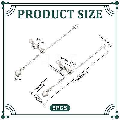 5Pcs Brass End Chains FIND-PH0028-50P-1