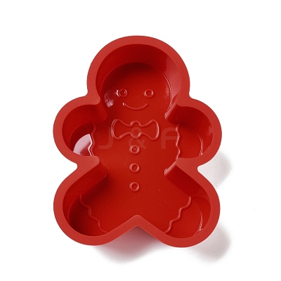 DIY Christmas Gingerbread Man Food Grade Silicone Molds DIY-G052-A06-1