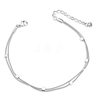 Stainless Steel Multi-Strand Anklets JA149A-1