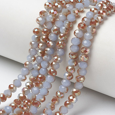 Electroplate Glass Beads Strands EGLA-A034-J6mm-J05-1