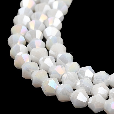 Opaque Solid Color Electroplate Glass Beads Strands LS-GLAA-F029-P4mm-A15-1