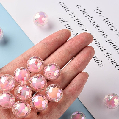 Transparent Acrylic Beads TACR-S152-14B-A01-1