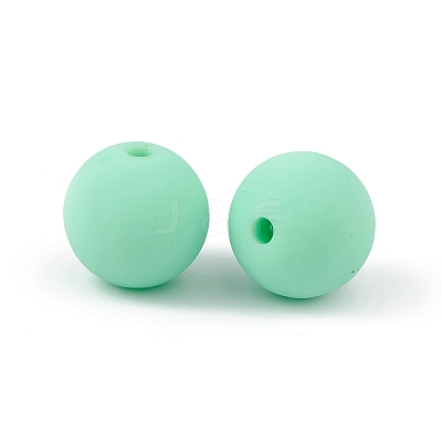 Rubberized Style Opaque Acrylic Beads MACR-F073-01-1