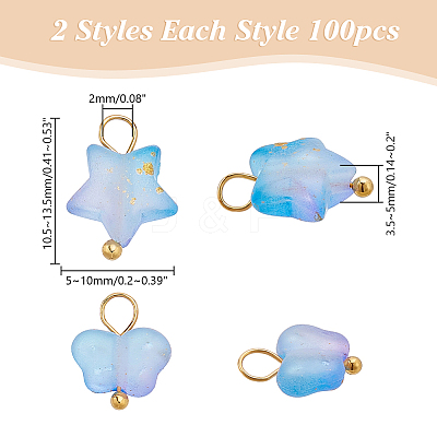 Frosted Acrylic Charms PALLOY-AR00037-1