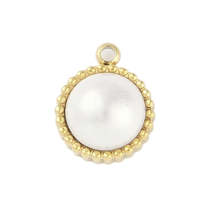 Acrylic Imitation Pearl Charms STAS-P366-28G-1