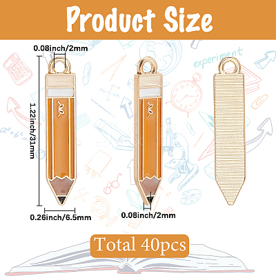 40Pcs Alloy Enamel Pendants FIND-SC0015-81-1