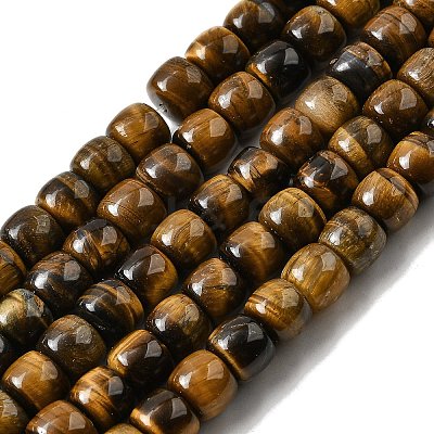 Natural Tiger Eye Beads Strands G-A275-C01-7x8mm-AB-1