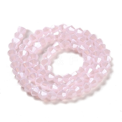 Imitation Jade Electroplate Glass Beads Strands EGLA-F029-J4mm-A02-1