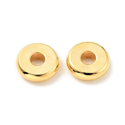 Rack Plating Brass Beads KK-C242-01G-1