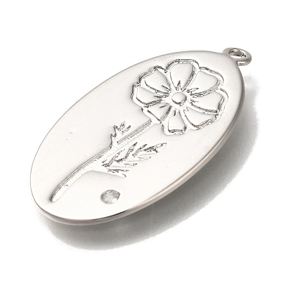 Brass Micro Pave Cubic Zirconia Pendants KK-U038-05P-08-1