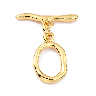 Rack Plating Brass Toggle Clasps KK-B036-01G-1