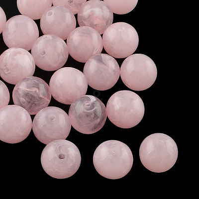 Acrylic Imitation Gemstone Beads OACR-R029-10mm-25-1