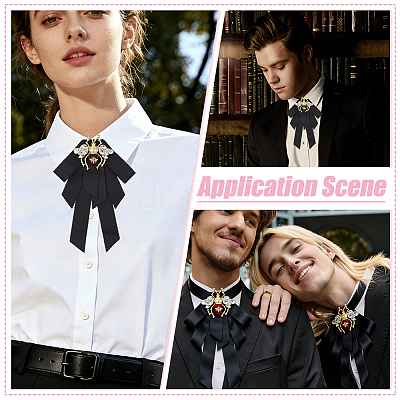 1Pc Alloy & Iron & Polyester & Acrylic Exquisite Lapel Pin for Women JEWB-HY0001-67-1