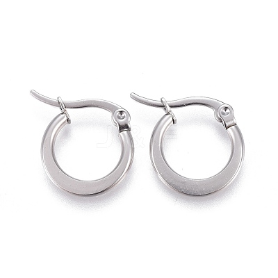 Tarnish Resistant 201 Stainless Steel Hoop Earrings EJEW-A052-27C-1