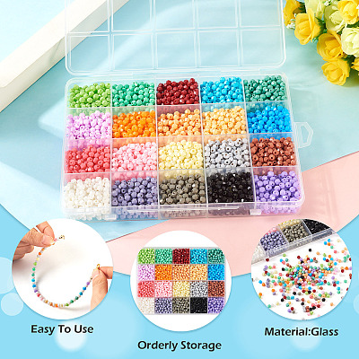 2780Pcs 20 Colors Baking Paint Glass Seed Beads SEED-TA0001-49-1