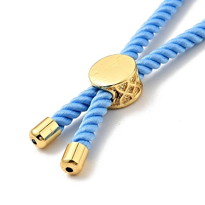 Half Finished Twisted Milan Rope Slider Bracelets FIND-G032-01G-15-1