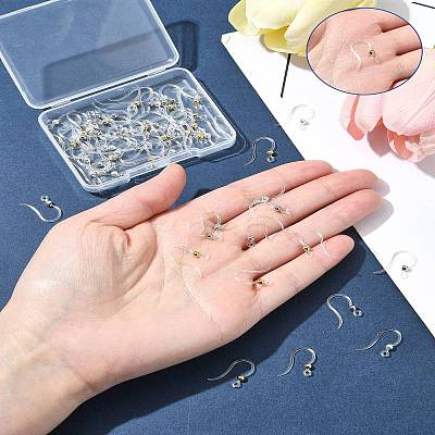 60Pcs 3 Colors Eco-Friendly Plastic Earring Hooks STAS-FS0001-61-1
