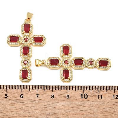 Brass Micro Pave Cubic Zirconia Pendants CU-CBADC6C-13G-04-1