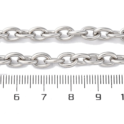 201 Stainless Steel Cable Chain Necklaces NJEW-Q013-12B-P-1