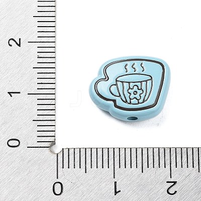 Spray Painted Alloy Beads FIND-C064-01B-1