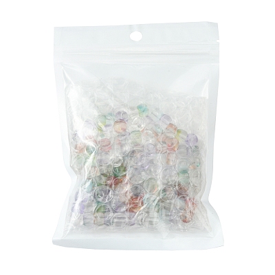 140Pcs 7 Colors Transparent Glass Beads GLAA-FS0001-45-1