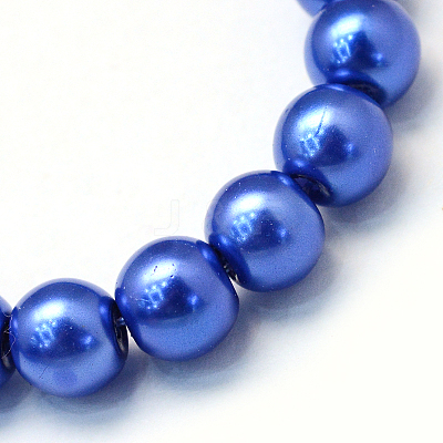 Baking Paint Pearlized Glass Pearl Round Bead Strands HY-Q003-12mm-28-1