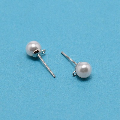304 Stainless Steel Stud Earring Findings X-STAS-WH0029-02B-02-1
