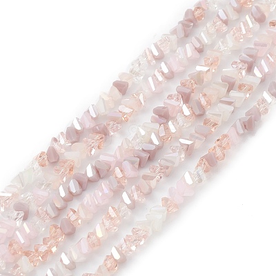 Gradient Color Electroplate Glass Bead Strands GLAA-E042-02E-1