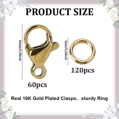 304 Stainless Steel Lobster Claw Clasps STAS-ME0002-92C-1