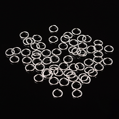 Silver Color Plated Brass Open Jump Rings X-JRC8MM-S-1