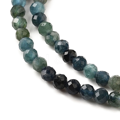 Natural Blue Tourmaline Beads Strands G-G259-D10-2mm-1
