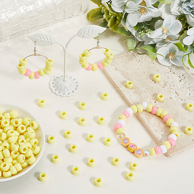 800Pcs Opaque Plastic Beads KY-SP0001-47E-1