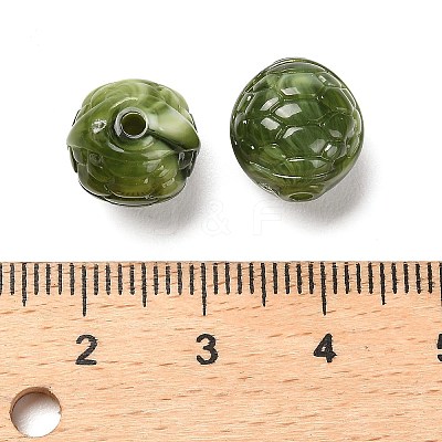 Two-tone Opaque Acrylic Beads OACR-G037-02G-1