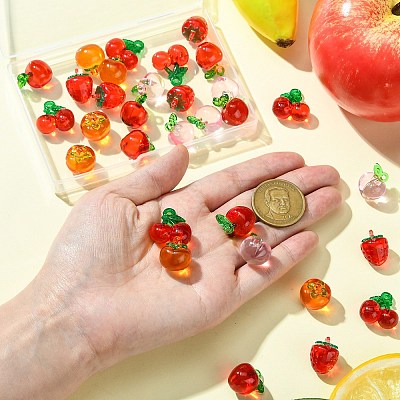 30Pcs 5 Styles Acrylic Pendants MACR-CJ0002-11-1