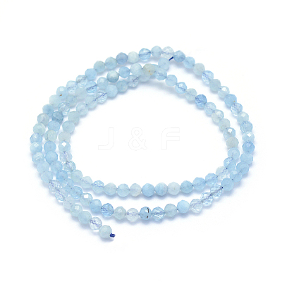 Natural Aquamarine Beads Strands X-G-E411-19B-4mm-1