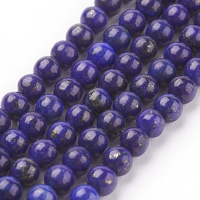 Natural Lapis Lazuli Beads Strands X-G-G087-4mm-1